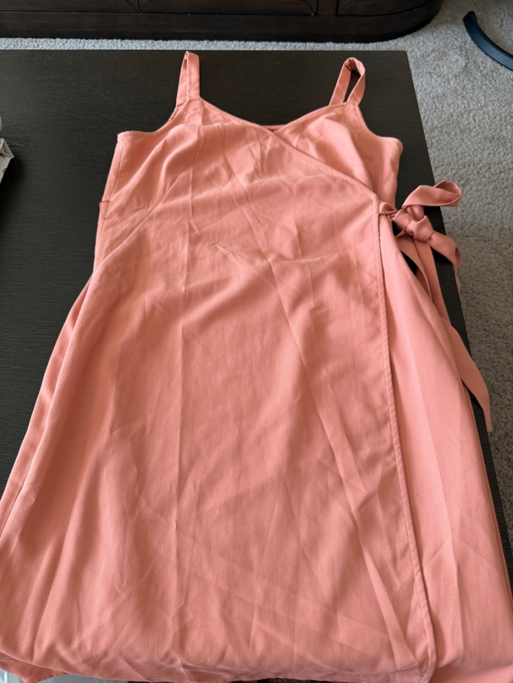 Banana Republic Factory Coral Pink Wrap Midi Dress